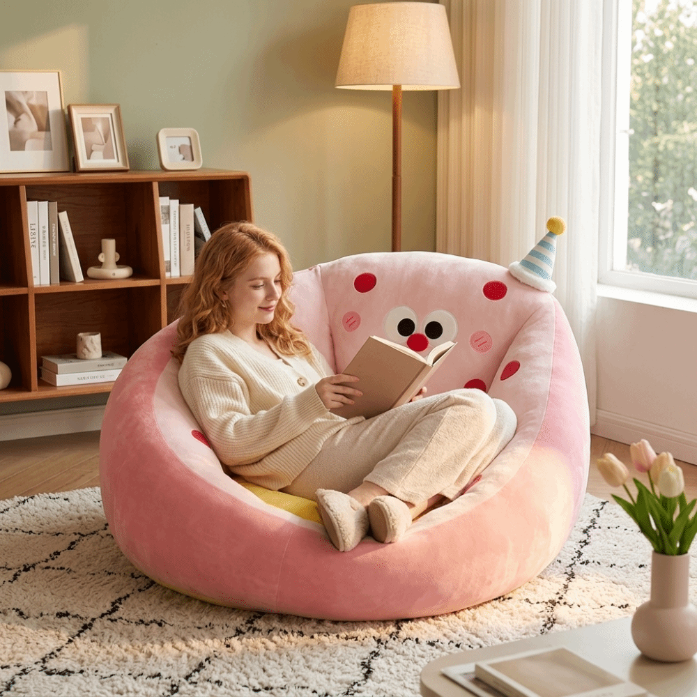 Floor Cushion Pouf - Pouf Lantai Desain Kartun untuk Penggunaan