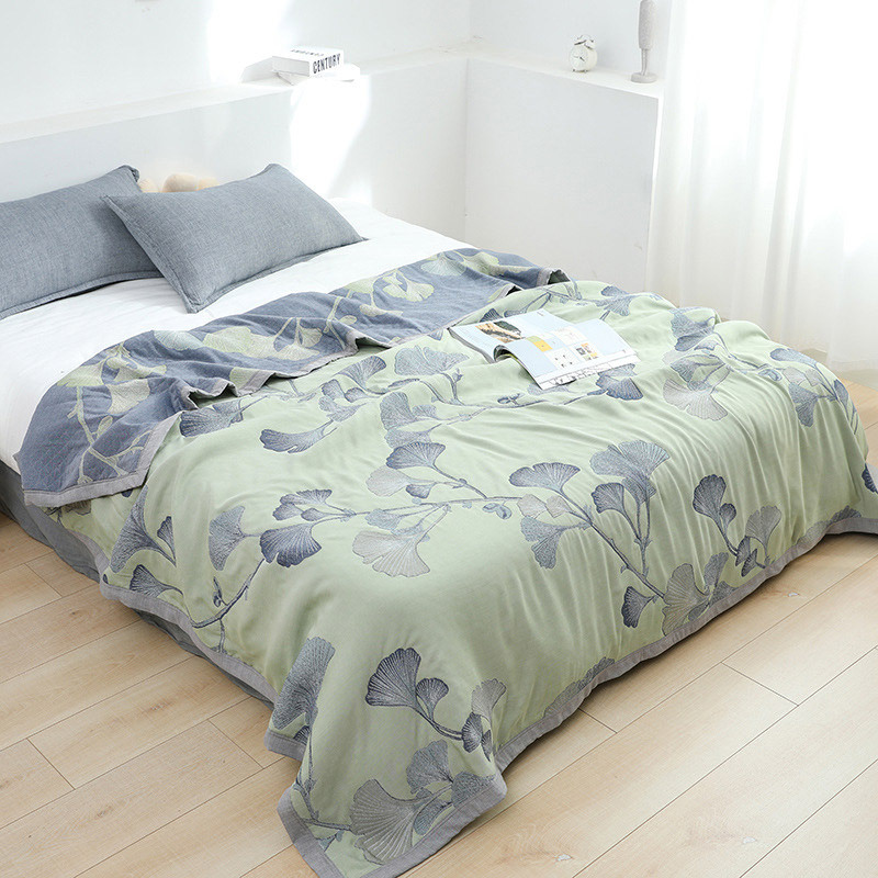 Home Textiles City - Selimut Lempar Hijau Muda Bertekstur Lembut