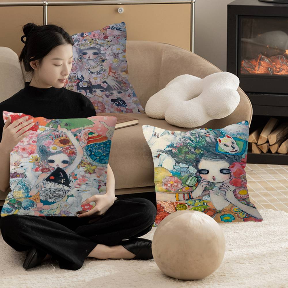 Aya Home Textiles - Sarung bantal kartun Aya Takano, sarung