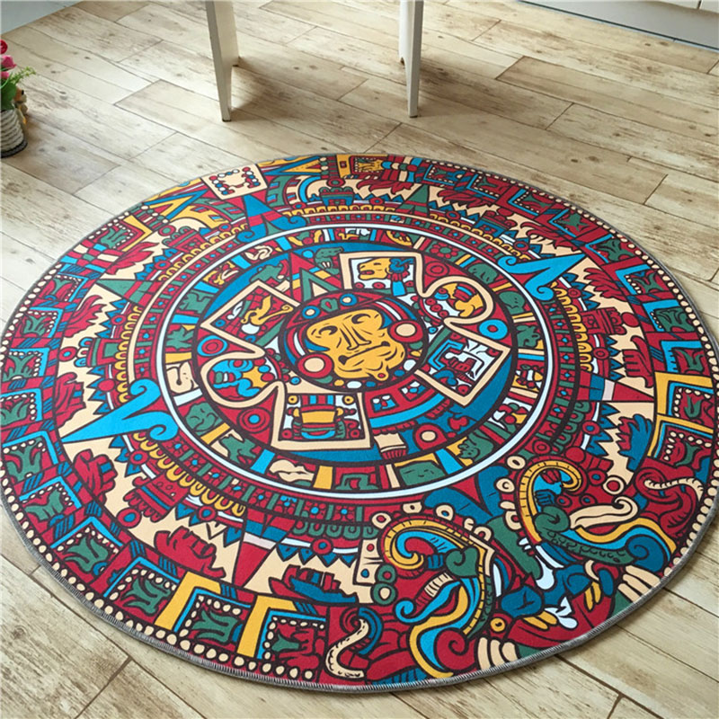 Karpet Bulat Kapten Akrilik Be - Home Textiles Rug ulasan dan harga