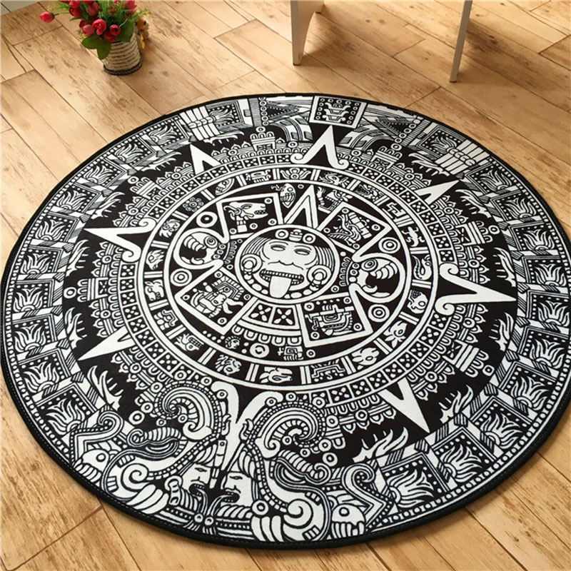Karpet Bulat Kapten Akrilik Be - Home Textiles Rug ulasan dan harga