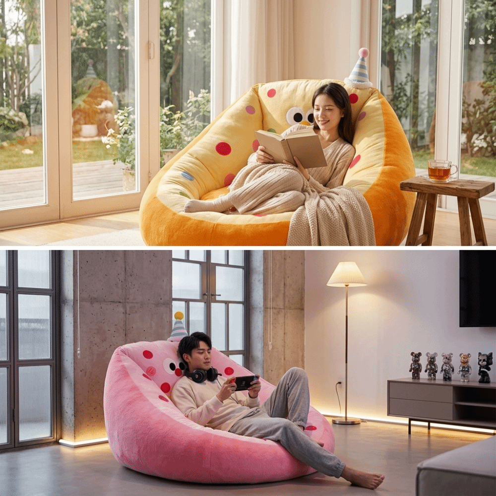 Pouf Lantai Desain Kartun untu - Floor Cushion Pouf ulasan dan harga