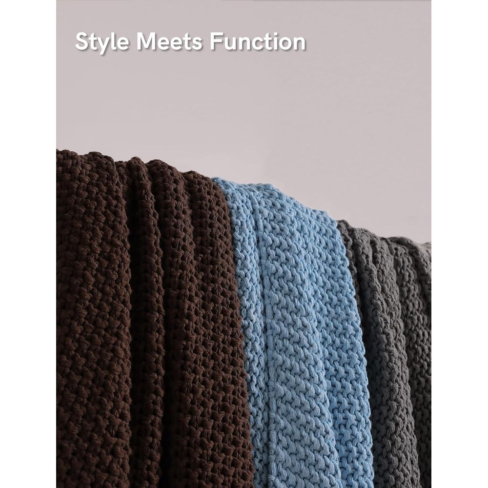 Selimut Rajut Katun Tebal, Sel - Throw Blanket Chunky Knit ulasan dan harga