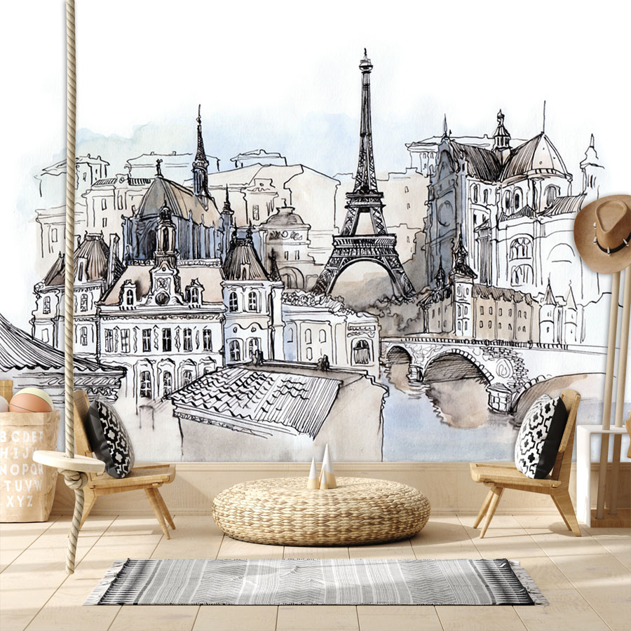 Wallpaper PVC Modern Tempel Se - Home Textiles City ulasan dan harga