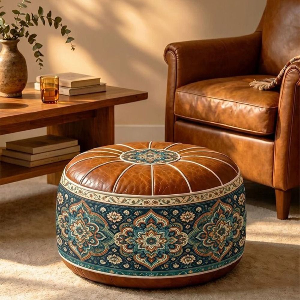 Ottoman Pouf Kulit PU yang Dap - Floor Cushion Pouf ulasan dan harga