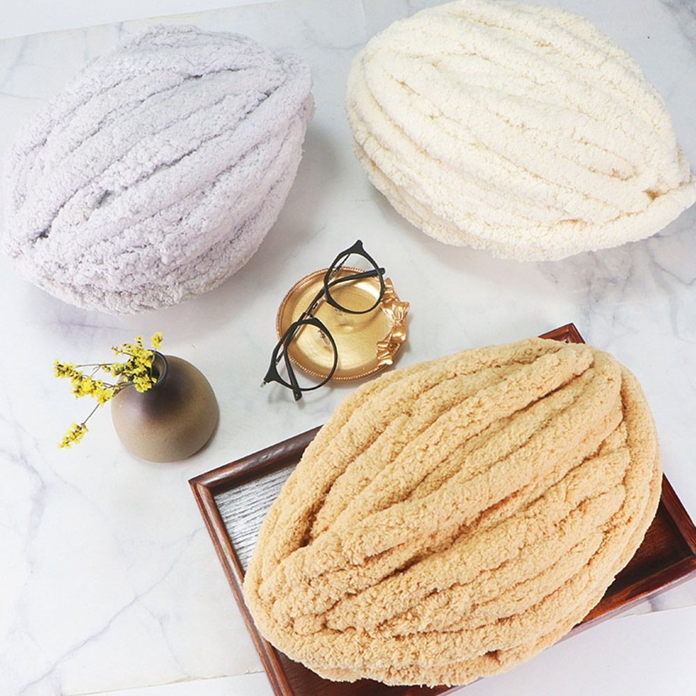 250g/bola multiwarna Chenille  - Throw Blanket Chunky Knit ulasan dan harga