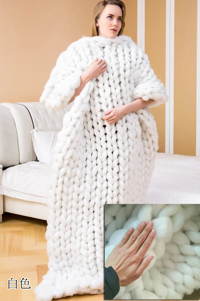 Selimut Rajut Chunky Buatan Ta - Throw Blanket Chunky Knit ulasan dan harga