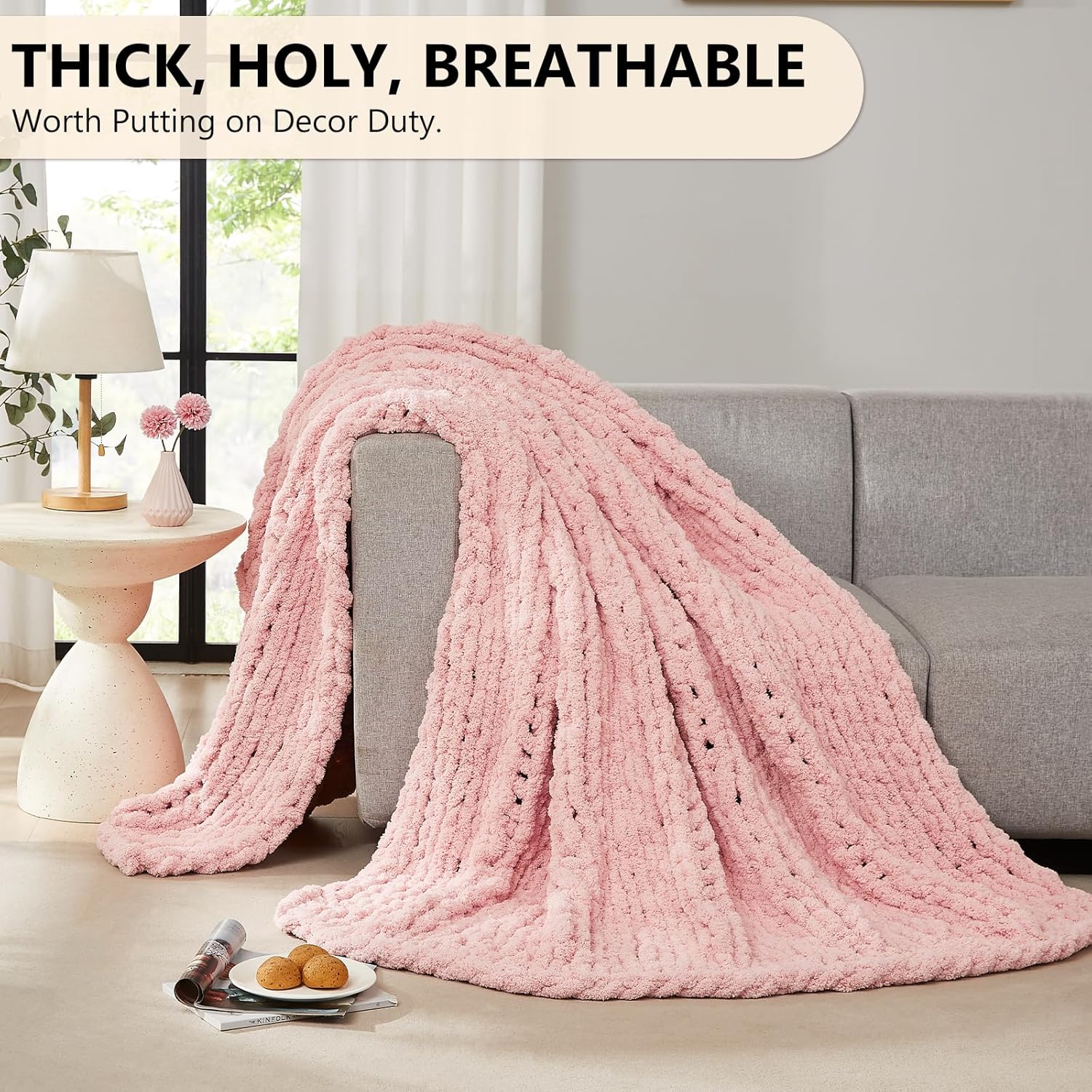 Selimut Rajut Chunky Selimut R - Throw Blanket Chunky Knit ulasan dan harga