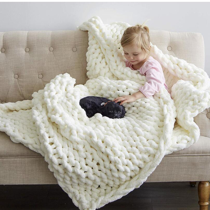 Selimut Rajut Tebal Benang Mer - Throw Blanket Chunky Knit ulasan dan harga