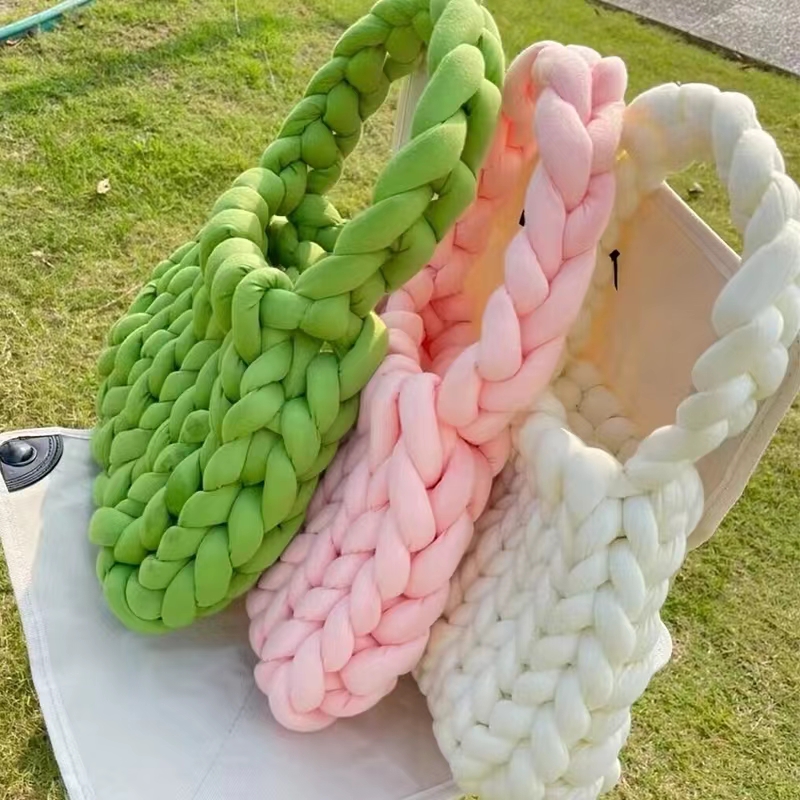 500G benang Chunky Beludru Sup - Throw Blanket Chunky Knit ulasan dan harga