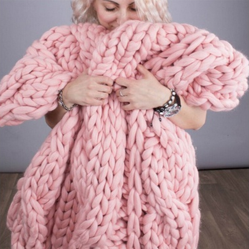 Selimut Rajutan Chunky Tangan  - Throw Blanket Chunky Knit ulasan dan harga