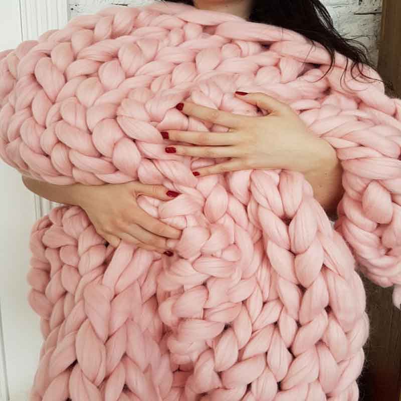Selimut Rajutan Chunky Tangan  - Throw Blanket Chunky Knit ulasan dan harga