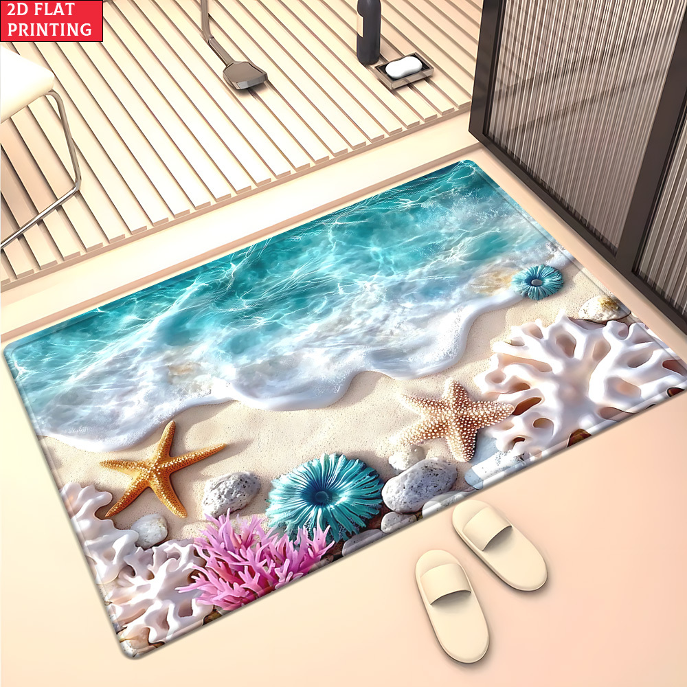 Karpet Lantai 3D Motif Ombak P - Home Textiles Rug ulasan dan harga