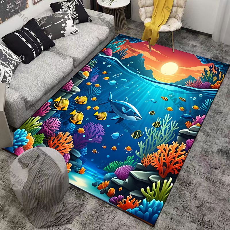 Kota bawah air dengan karpet w - Home Textiles City ulasan dan harga