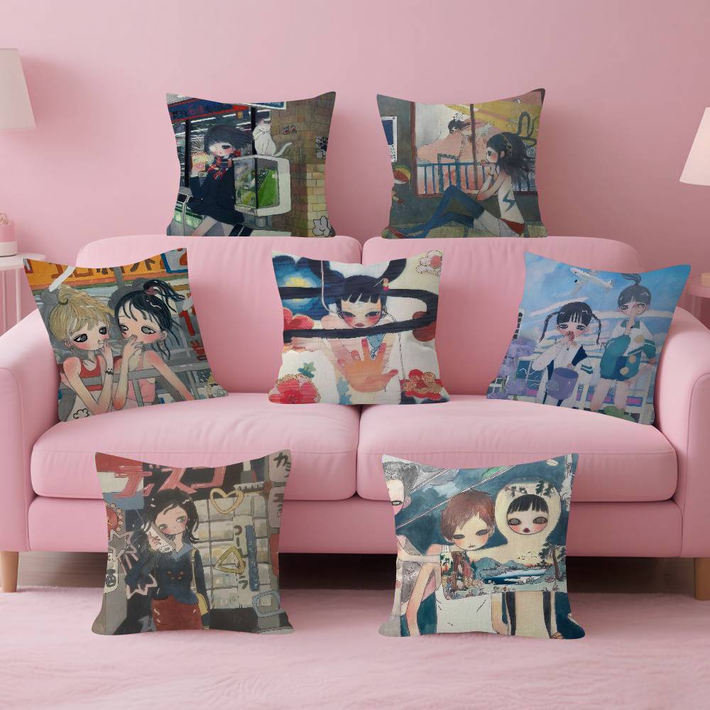 Art Aya Takano Girl Pillow Ani - Aya Home Textiles ulasan dan harga