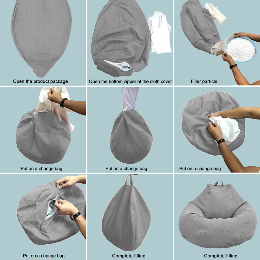 Sarung sofa malas tanpa isi, k - Floor Cushion Pouf ulasan dan harga