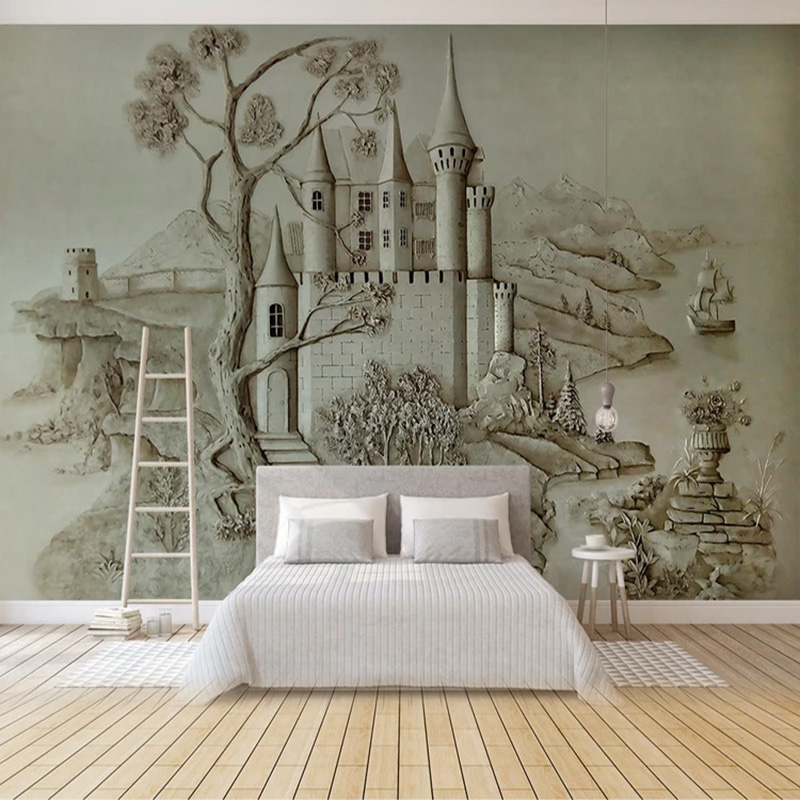 Mural Dinding Arsitektur 3D Wa - Home Textiles City ulasan dan harga