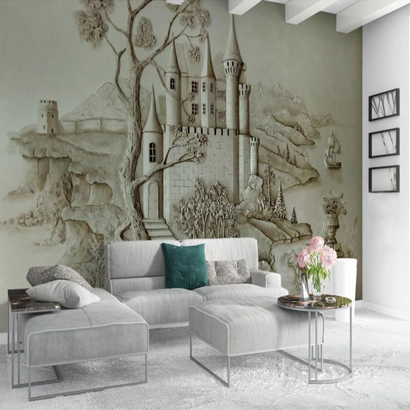 Mural Dinding Arsitektur 3D Wa - Home Textiles City ulasan dan harga