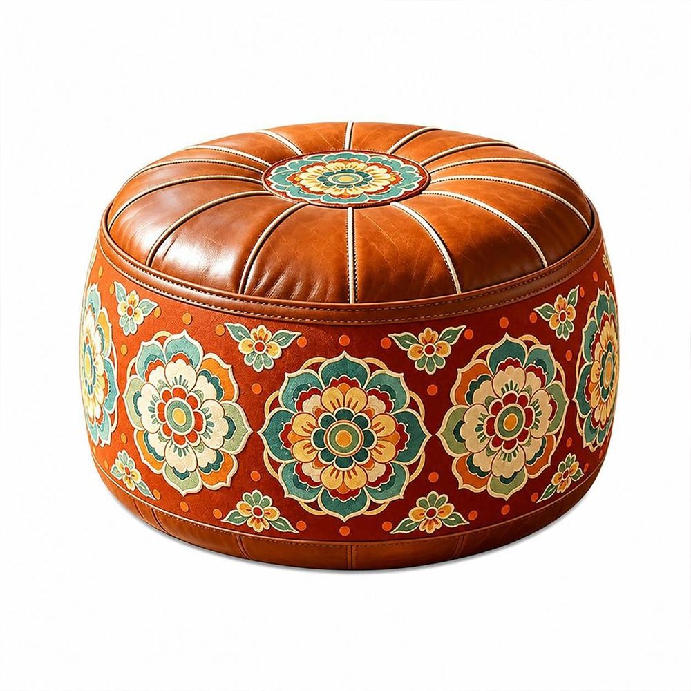 Ottoman Pouf Kulit PU Baru yan - Floor Cushion Pouf ulasan dan harga