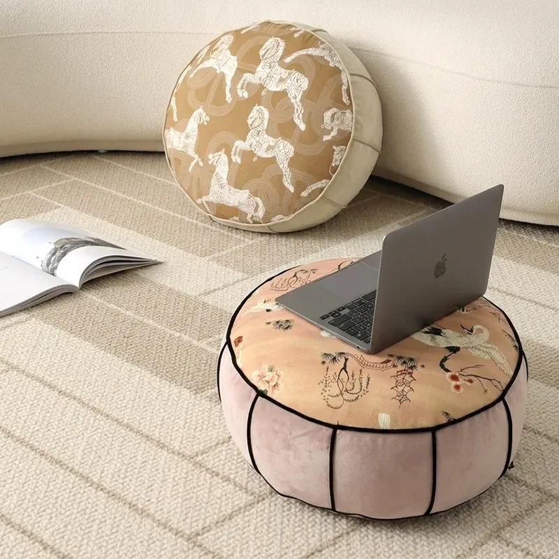 Pouf Lantai Gaya Cina Bulat, B - Floor Cushion Pouf ulasan dan harga