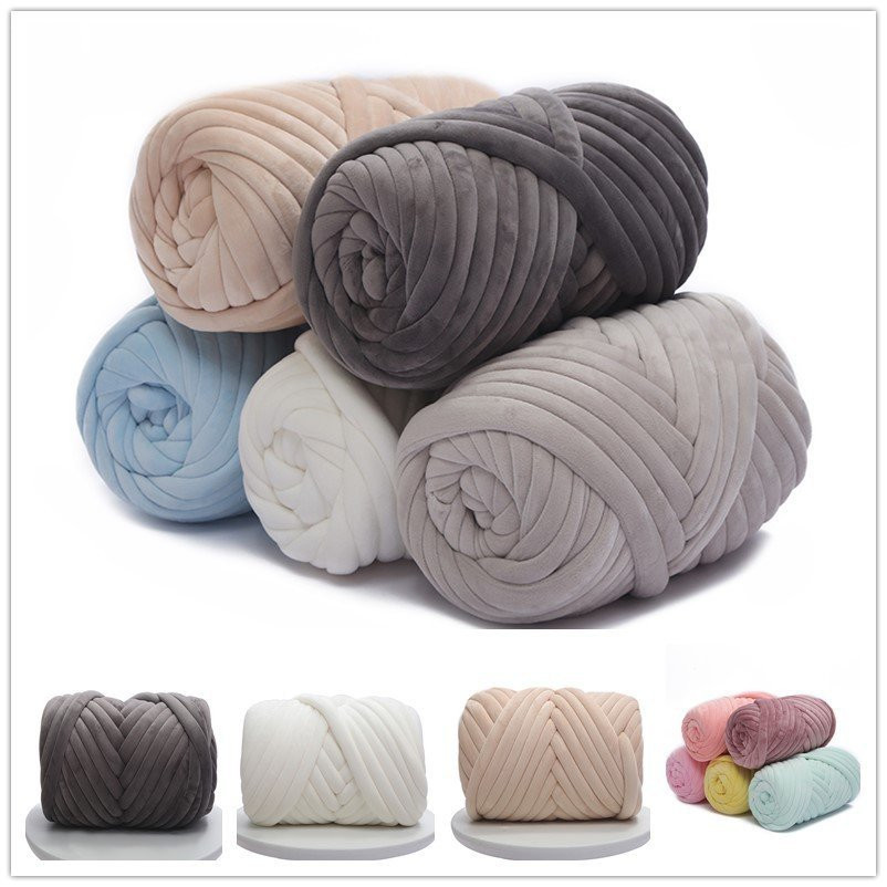 1KG 1000G benang Chunky Beludr - Throw Blanket Chunky Knit ulasan dan harga